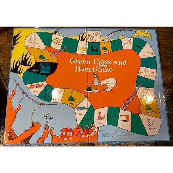 Dr.Seuss The Cat and The Hat 4 Game Treasury Board Game w/ Matching Books-Vintag - Picture 5 of 16